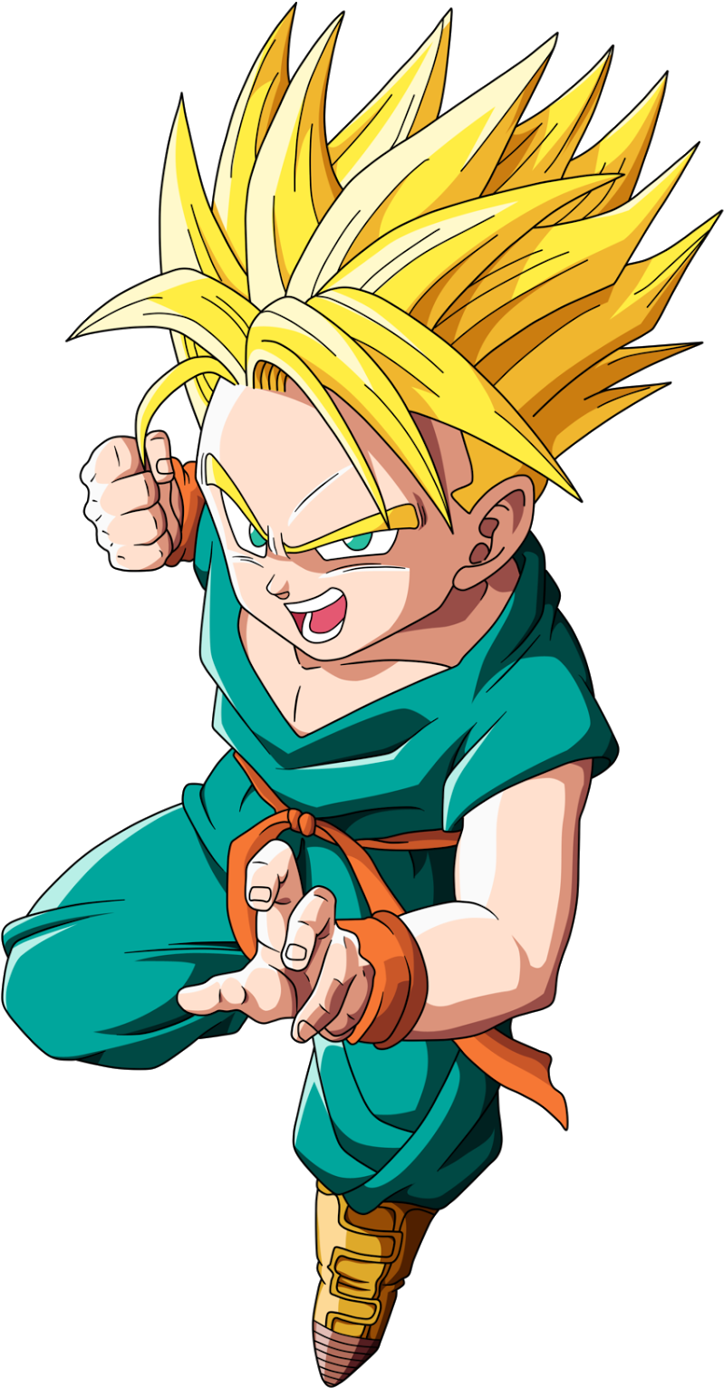 Kid Trunks Super Saiyan (845x1600), Png Download