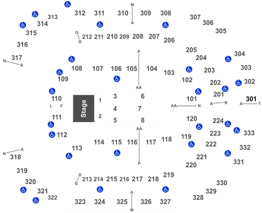 Childish Gambino In Nashville At Bridgestone Arena - Bridgestone Arena 147 Section (525x430), Png Download