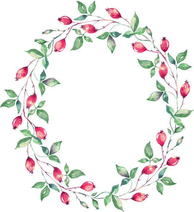 Garland Decoration Material - Floral Wreath Watercolor Quotes (650x711), Png Download