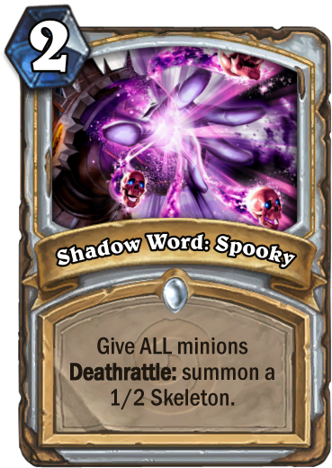 Spooky Scary Skeletons - Hearthstone Spirit Lash (400x543), Png Download