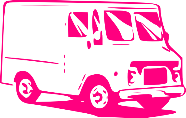 Pink Truck Clip Art - Food Truck Clip Art (600x381), Png Download