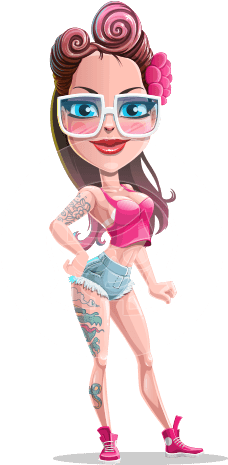 Cindy The Sexy Urban Candy - Cartoon Characters Sexy Png (460x464), Png Download