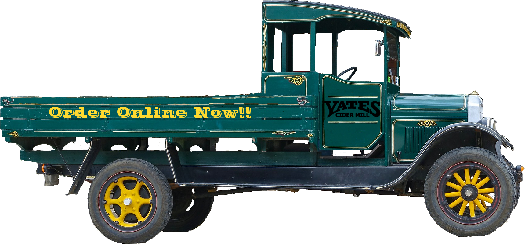 Delivery Truck Cut Order Online - Yates Cider Mill (1720x802), Png Download