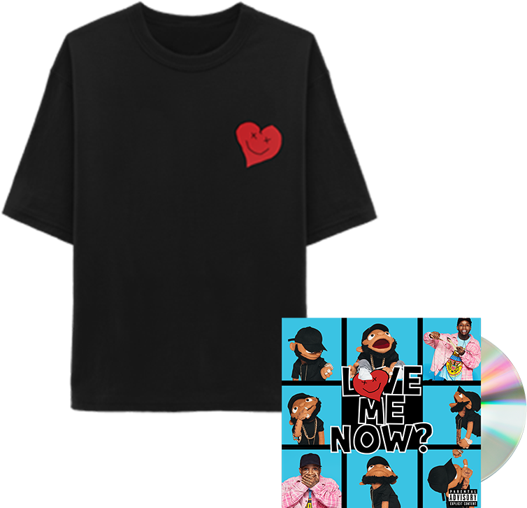 "love Me Now" Black T-shirt Cd Digital Album - Love Me Now? (1000x1000), Png Download