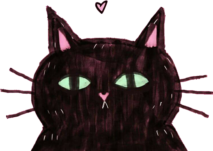 Cat Draw Tumblr Sticker Paola Png Cat Drawing Tumblr - Cat Drawing (901x900), Png Download