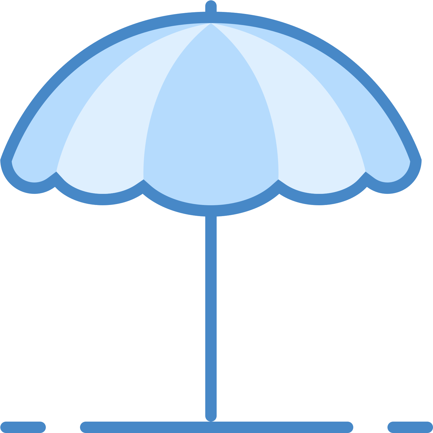 Beach Umbrella Icon - Beach (1600x1600), Png Download