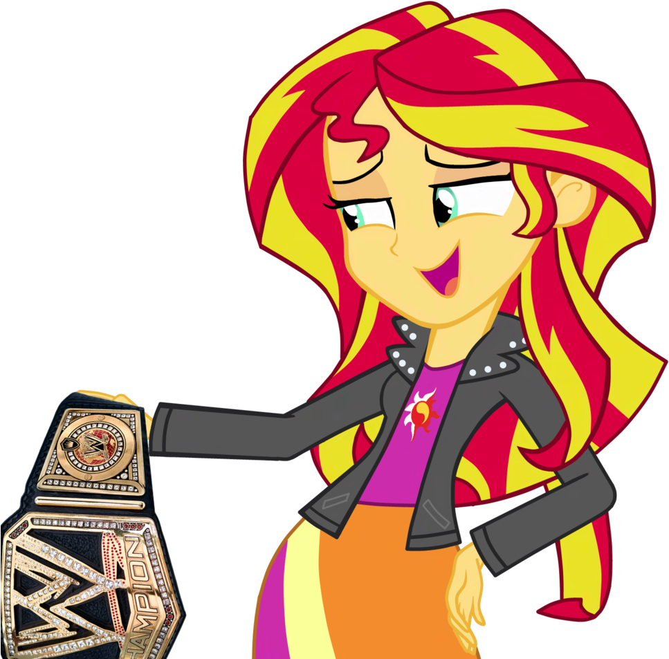 Championship Belt, Edit, Equestria Girls, Safe, Simple - Wwe Super Stars 2016 [book] (1102x1024), Png Download