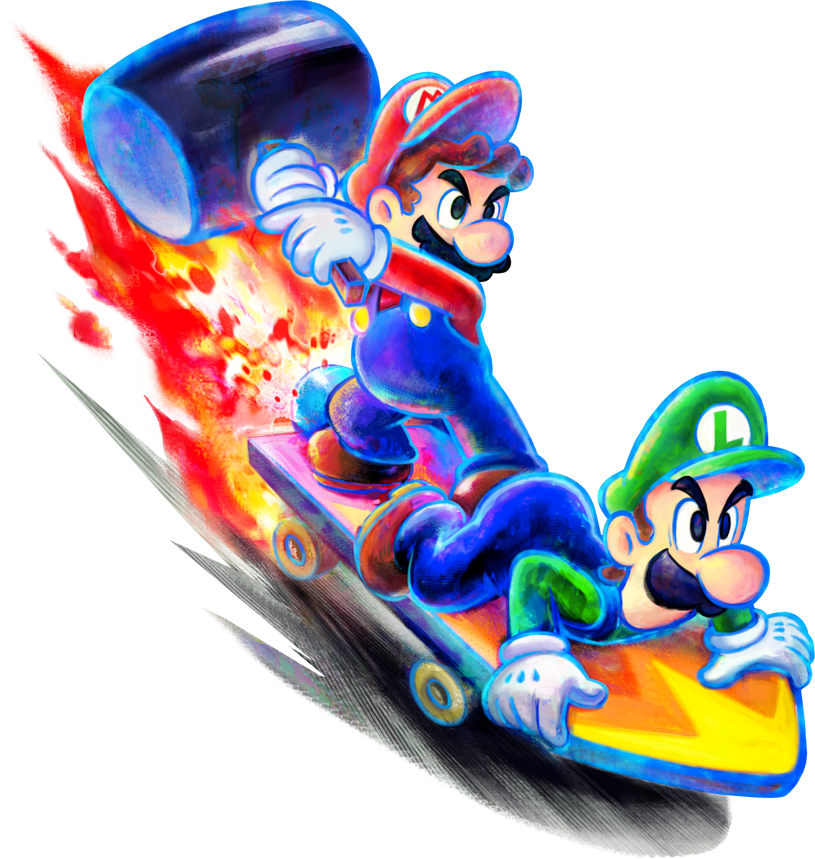 Mario Luigi Dream Team1 - Mario And Luigi Dream Team (455x480), Png Download