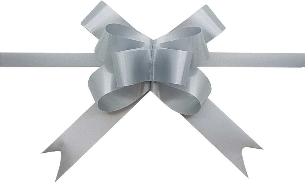 Pastel Silver Pull Bows-pale Grey Pull Bows - Pink Ribbon (1024x990), Png Download