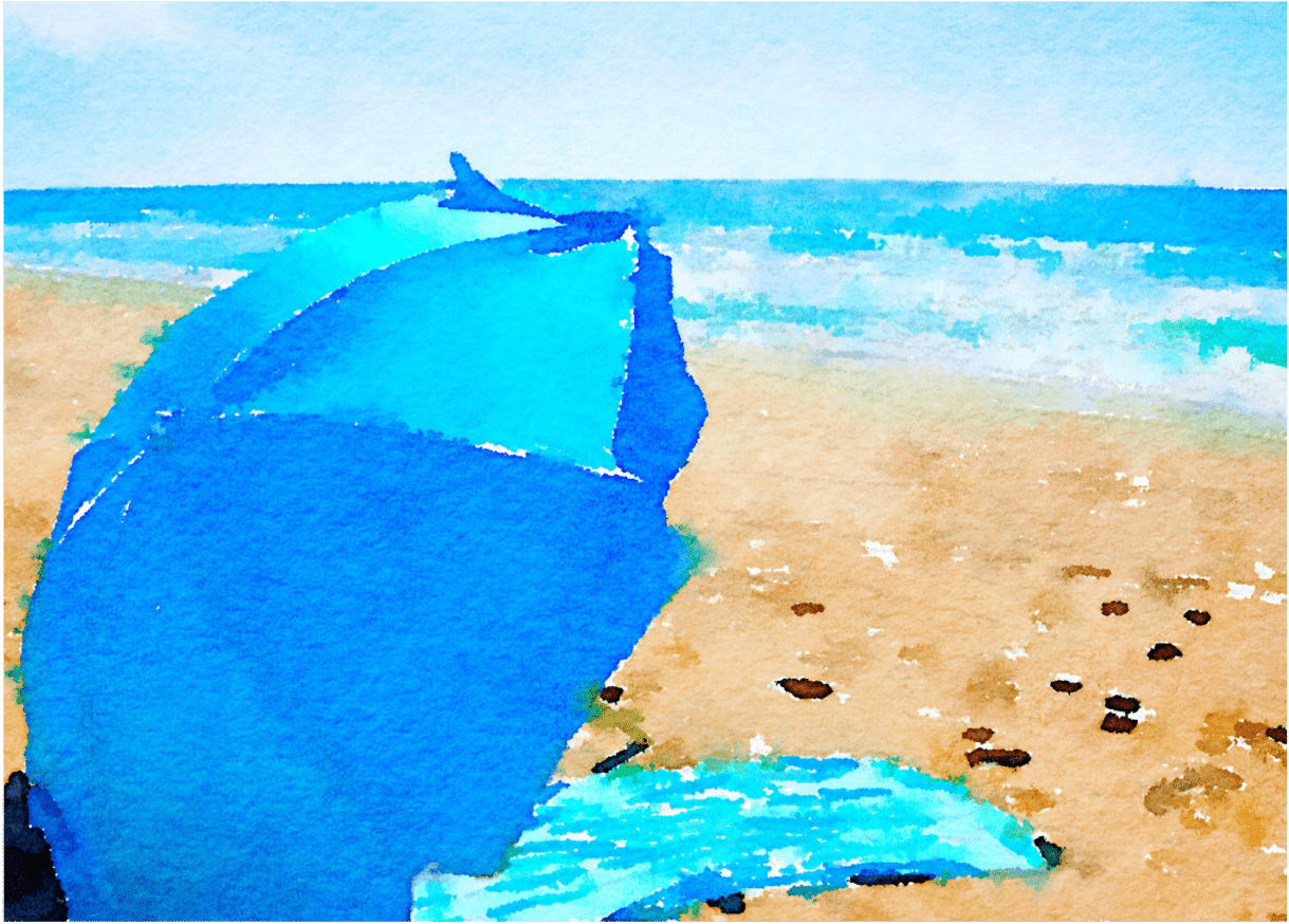 Beach Umbrella - Sea (1440x1440), Png Download