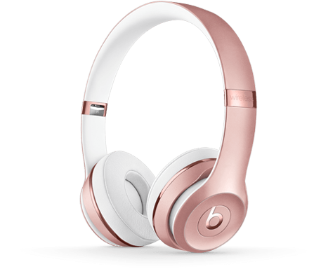 Beats Solo3 Wireless On-ear Headphones - Beats Solo 3 Wireless Rose Gold (536x479), Png Download