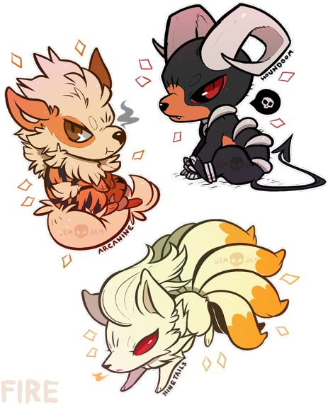 Yes They Are All Dogs - Chibi Houndoom (500x599), Png Download
