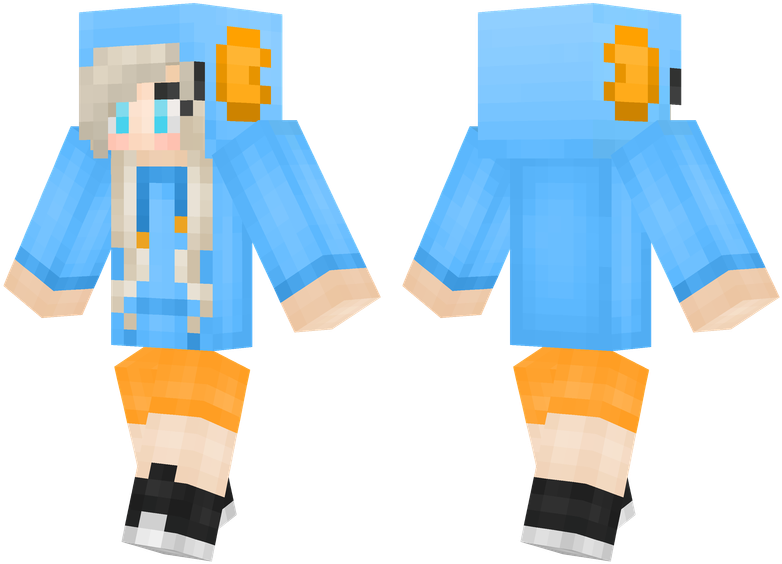 Mudkip Girl - Minecraft Boy Skin Hair (804x576), Png Download