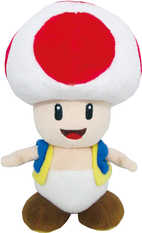 Little Buddy - Mario - Plush - Toad - 8 Inch - Toad Plush Mario (640x480), Png Download