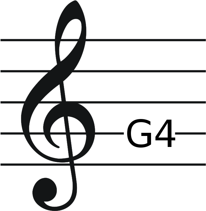 Clave De Sol En Segunda - Treble Clef G4 (669x991), Png Download