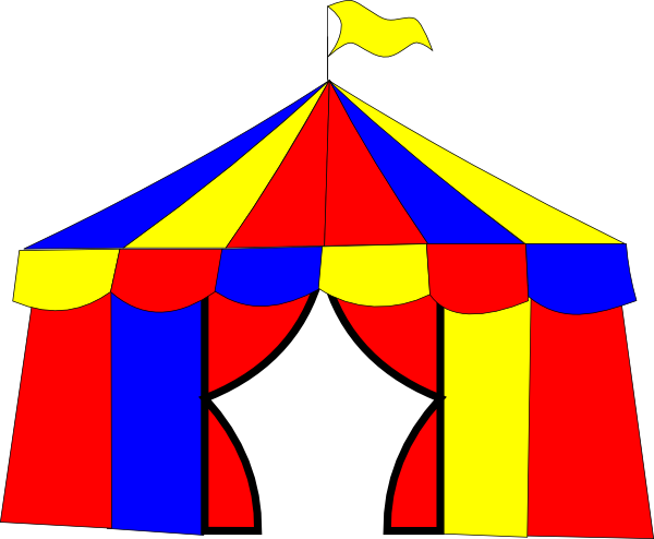 Big Top Tent Clip Art - Big Top Tent Clipart (600x494), Png Download