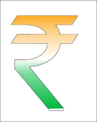 The Rupee Symbol Image - Rupees Symbol In Tricolor (398x498), Png Download