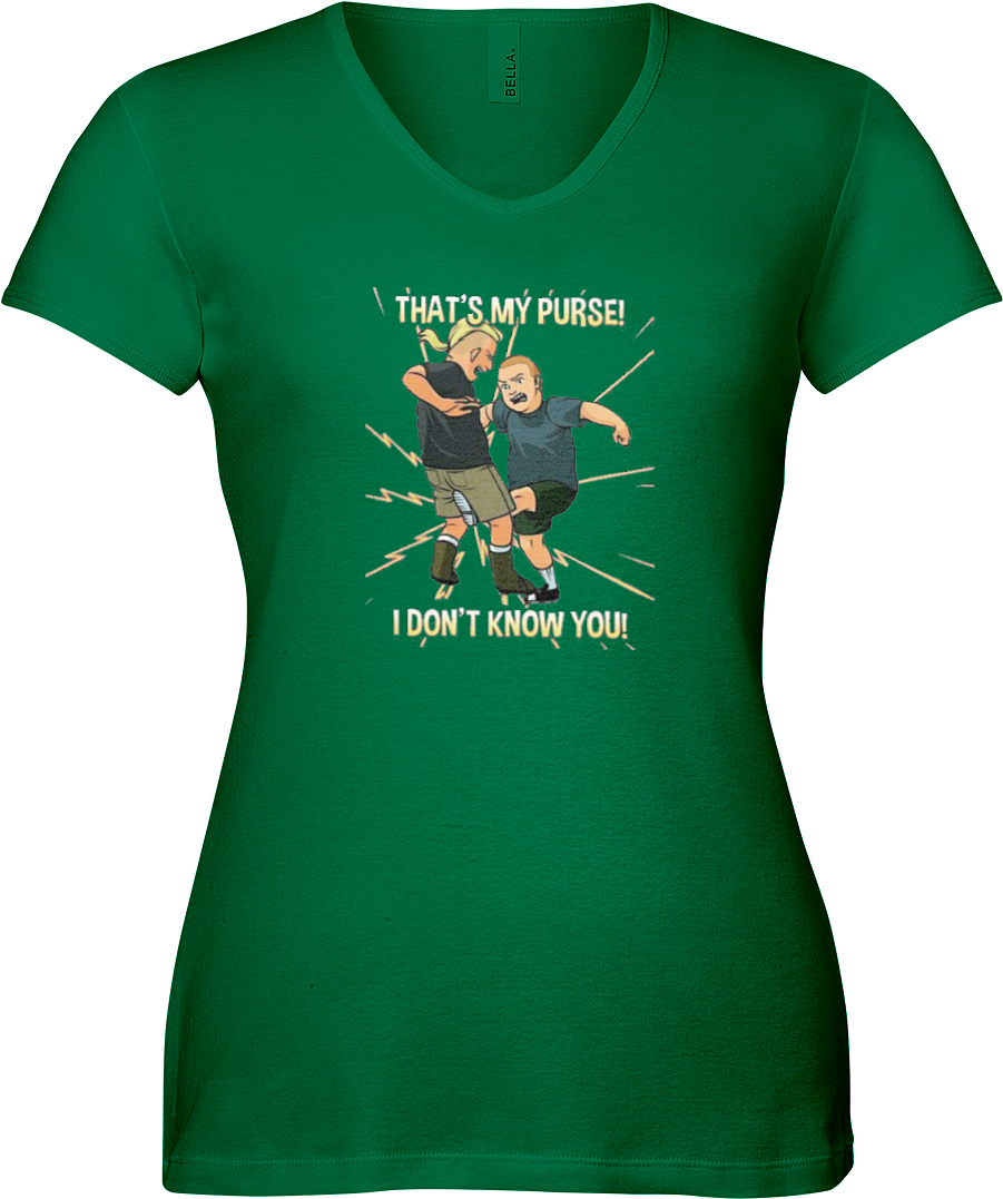 Bobby Hill That's My Purse Ladies V Neck Cotton T Shirt - Arabian Thoroughbred Horse Art Graphic T-shirt. Horse (900x1125), Png Download