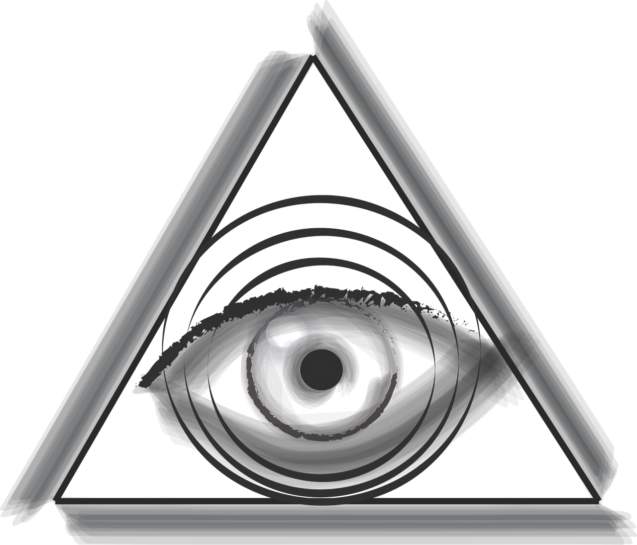 Eye Of Providence - Triangulo Com Olho Png (1280x1096), Png Download
