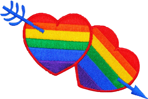 N1ghtcrawlers - Rainbow Heart Pride Peace (500x351), Png Download