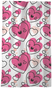 Cute Heart Love Kawaii Pattern Vector Illustration - Illustration (400x400), Png Download