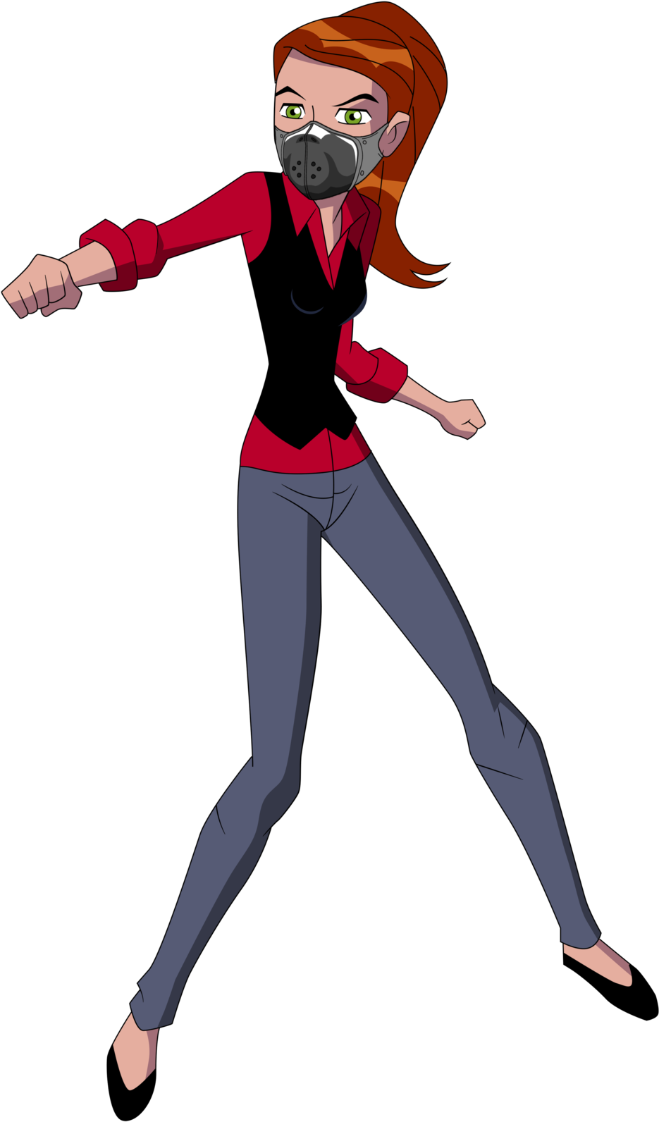 File History - Gwen Tennyson Gas Mask (1024x1752), Png Download