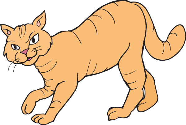 Stalking Cat Clip Art At Clker - Stalking Cat Clipart (600x404), Png Download