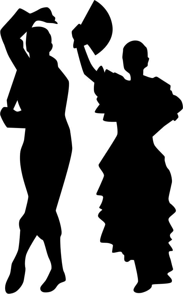 Man And Woman Flamenco Dance Silhouettes Comments - Flamenco Dance Silhouette (612x981), Png Download