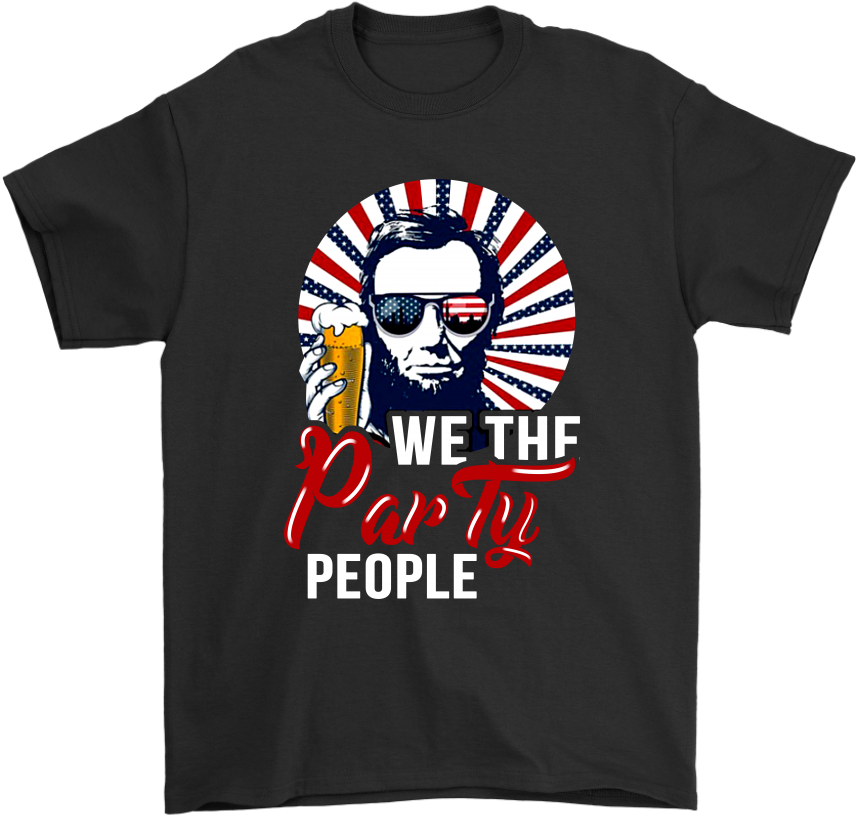 Patriotic We The Party People Abraham Lincoln 4th Of - Jean Luc Picard T Shirt (1024x1024), Png Download
