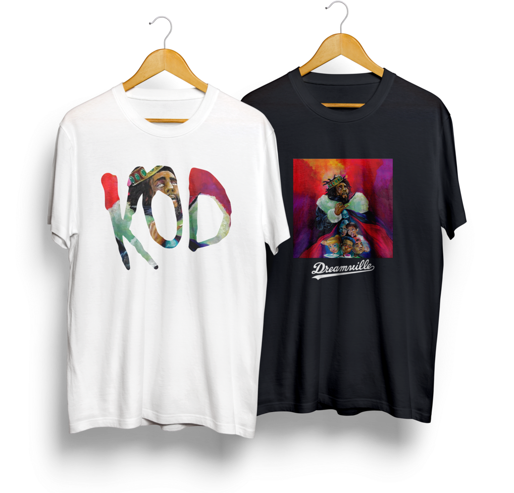 J Cole Black & White T-shirt Combo (1060x994), Png Download