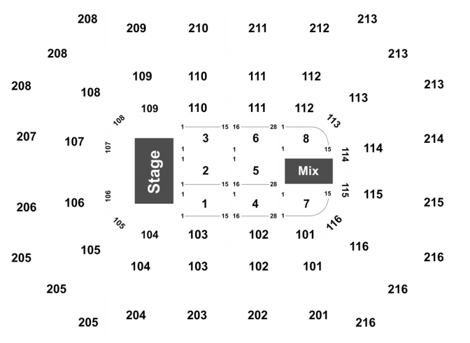 J Cole Tickets 922 Allstate Arena Floor Plan Allstatearena - Shawn Mendes Allstate Arena (672x490), Png Download