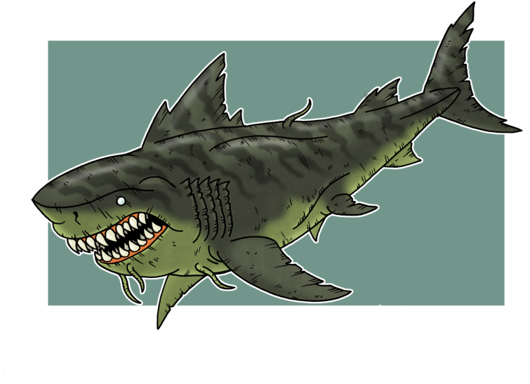 Mutant Shark By Mcslackerton On Deviantart Png Freeuse - Mutant Shark (800x583), Png Download