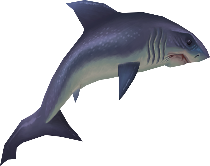 Raw - Shark Fish Png (873x691), Png Download