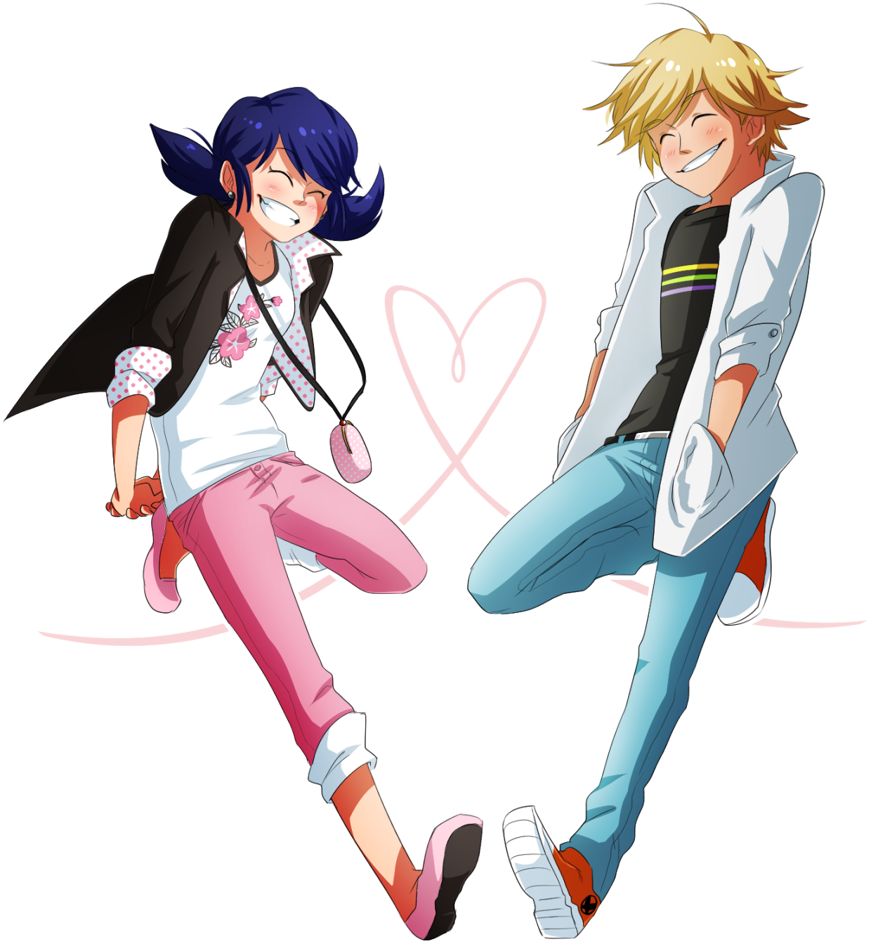 Adrien Agreste Marinette Dupain-cheng Clothing Anime - Cat Noir And Ladybug Fanart (1280x1370), Png Download