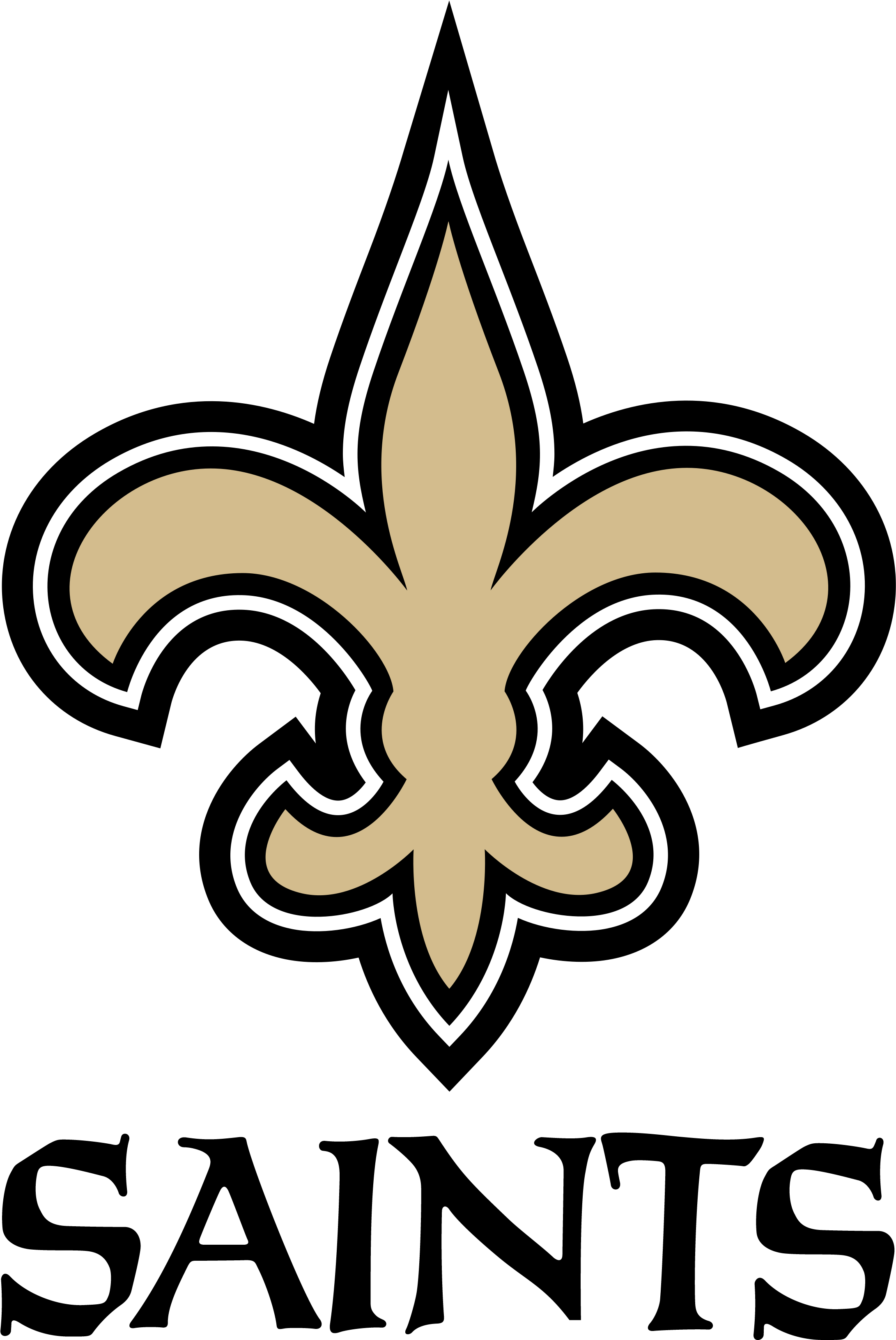New Orleans Saints Football Logo - Saints Logo (2400x3600), Png Download