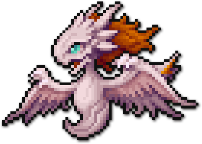 8-bit Holy Dragon - Illustration (696x496), Png Download