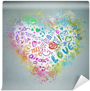 Creative Valentine Grunge Background - Floral Design (400x400), Png Download