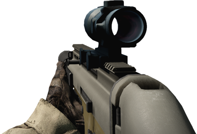 Bfbc2 Scar-l Acog - Sniper Rifle (640x435), Png Download