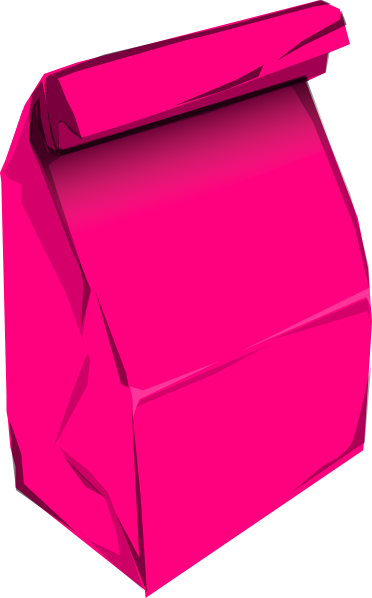 Clipart Freeuse Download Paper Bag Clip Art Clipart - Pink Lunch Box Clipart (372x598), Png Download