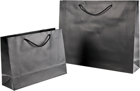 Black Paper Bag Png (476x310), Png Download