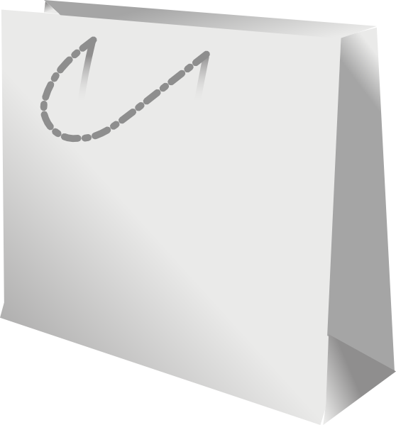 Bolsa De Carton Blanco (558x599), Png Download