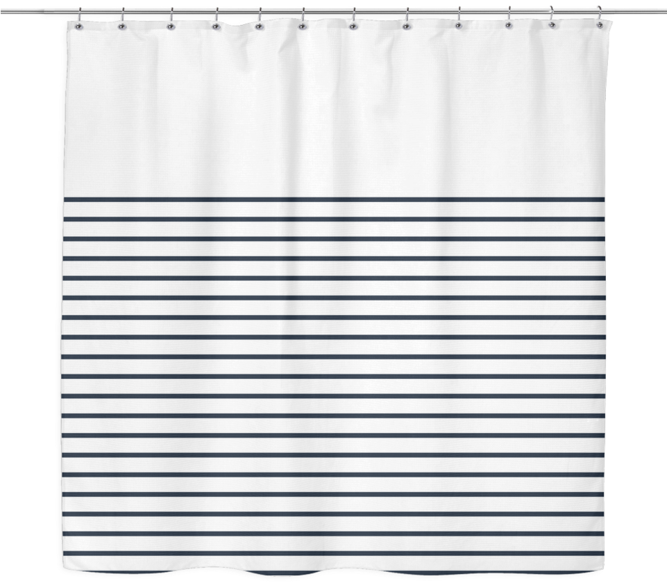 3/4 Stripes Shower Curtains - Curtain (480x480), Png Download