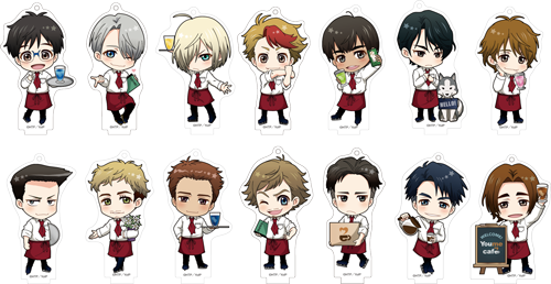 Goods1 Original - Yuri On Ice Keychain Stand Katsuki Victor Yurio Otabek (500x258), Png Download