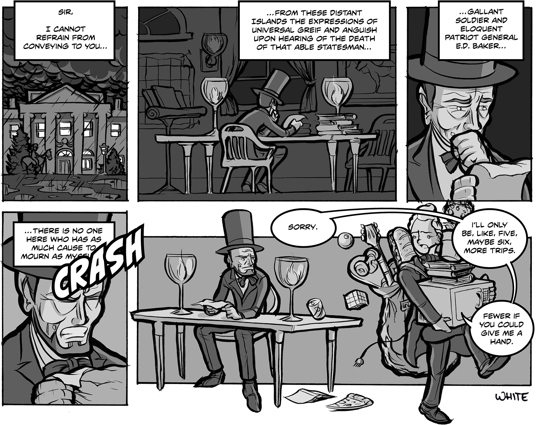 Mary Todd Lincoln Loved Baker - Comic Book For Reconstruction Era (1800x1437), Png Download