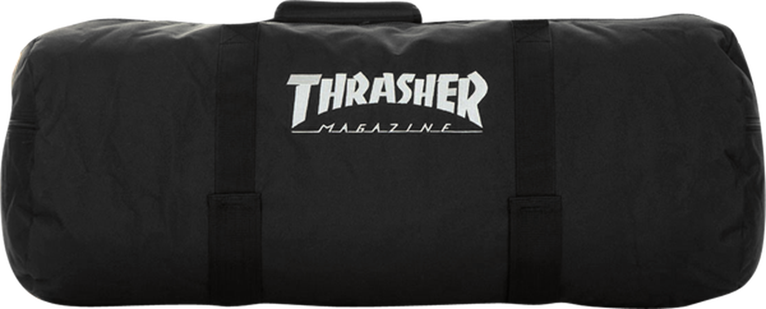 Thrasher Logo Duffelement Bag Black W/board Straps - Mob X Thrasher Skate Mag Grip Black Yellow 9x30 (2479x1000), Png Download