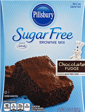 Brownie Clipart Simple Chocolate - Pillsbury Sugar Free Brownies (400x400), Png Download