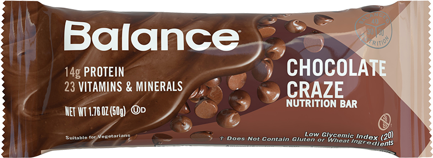 Balance Bar Nutrition Bar Chocolate Craze (900x334), Png Download