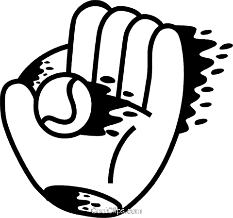 Baseball Glove And Baseball Royalty Free Vector Clip - Baseball Glove Vector Png (480x449), Png Download