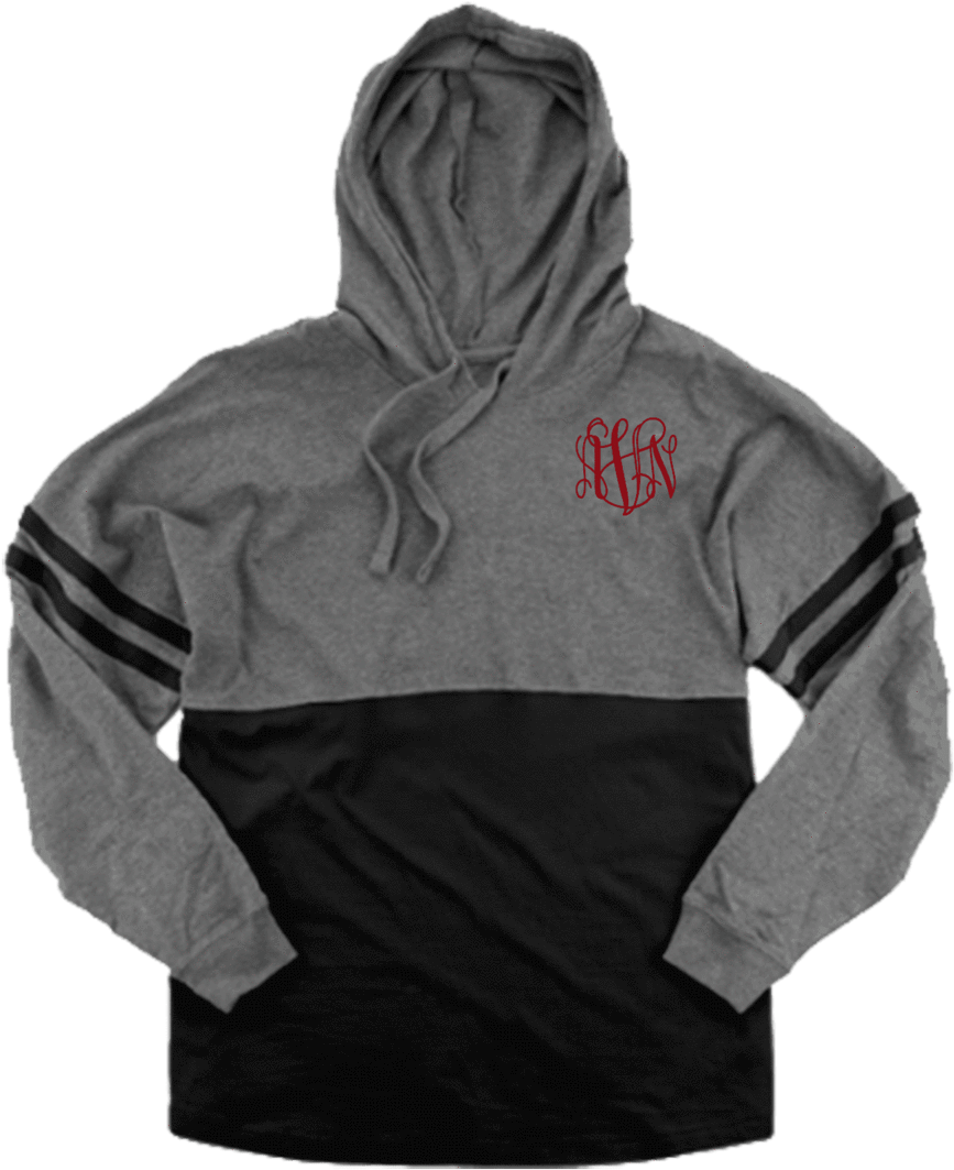Hooded Pom Pom Jersey, Granite And Black - Alpha Kappa Alpha À Capuche Pom Pom Jersey (900x1349), Png Download