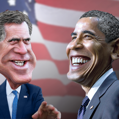 Election Day - Obama Caricature (400x400), Png Download